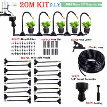 VanKood Irigasi Tanaman Set Atomization Nozzle Watering System Garden - HW910