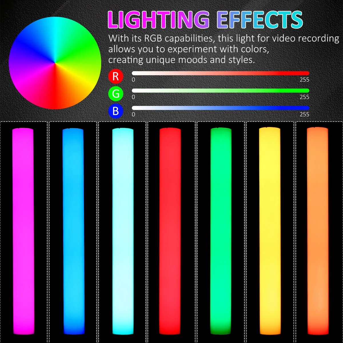 LUXCEO Lampu Fill Light Stick Remote RGBW Portable USB 8W 1800mAh - ST-15 Gambar produk LUXCEO Lampu Fill Light Stick Remote RGBW Portable USB 8W 1800mAh - ST-15