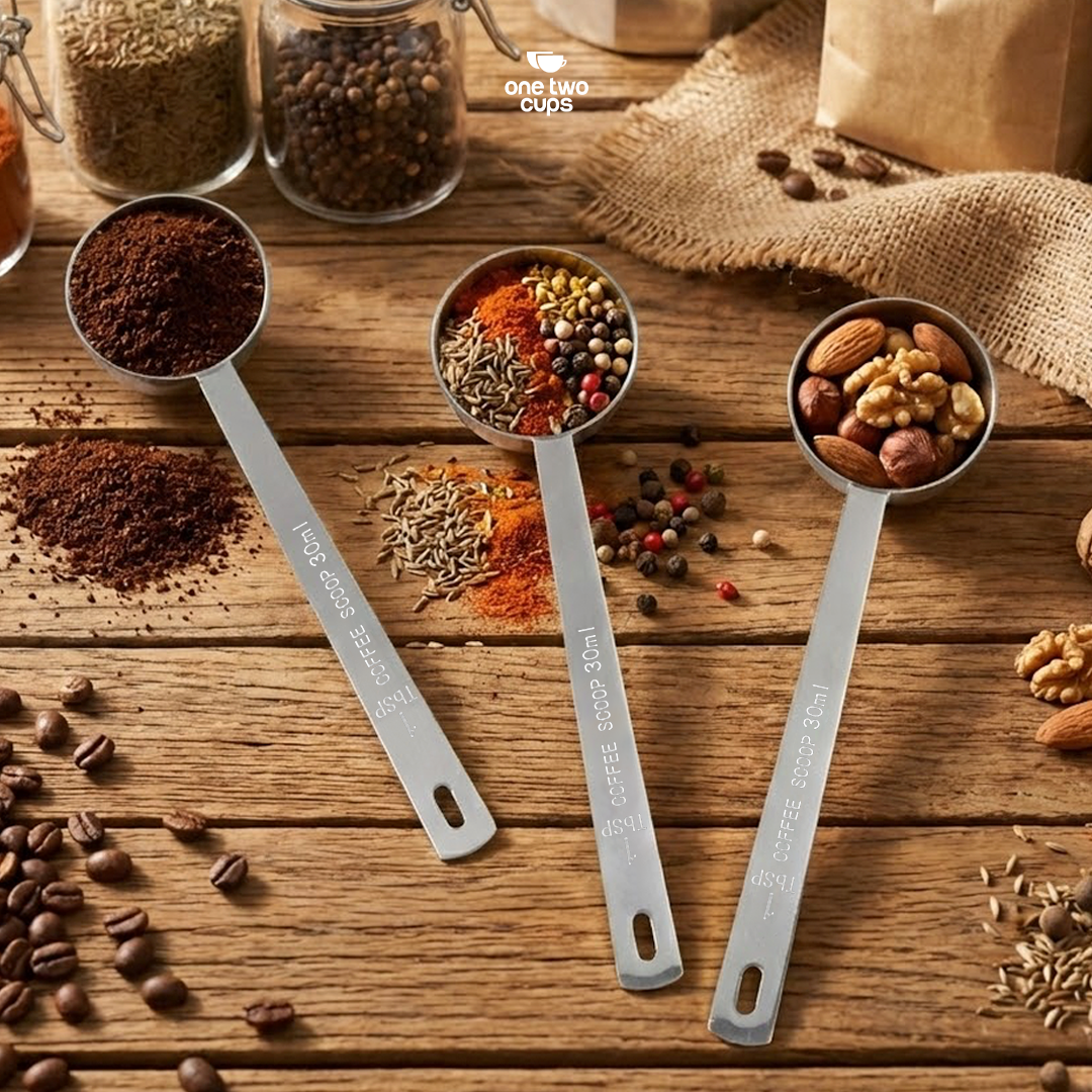 One Two Cups Sendok Takar Kopi Measuring Spoon Stainless Steel 3 PCS 15ml - PR3 Gambar produk One Two Cups Sendok Takar Kopi Measuring Spoon Stainless Steel 3 PCS 15ml - PR3