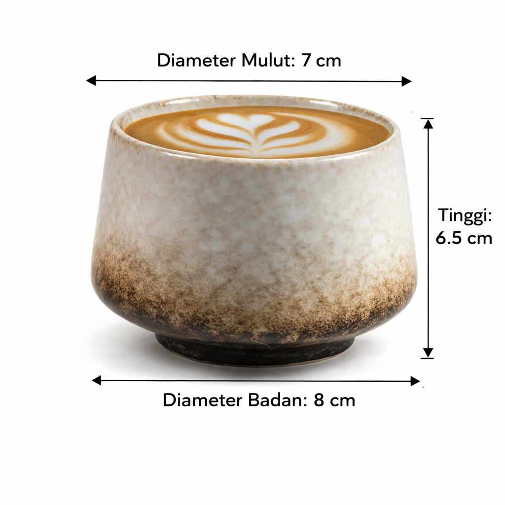 Gambar produk One Two Cups Gelas Keramik Kopi Teh Vintage Japanese Ceramic Cup 200ml - FB014