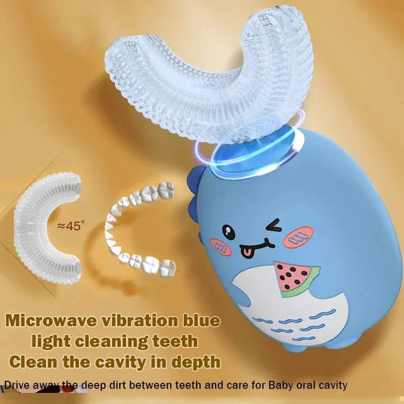 BRUSKID Sikat Gigi Elektrik Anak Karakter Getar U-Shaped Rechargeable - H480 Gambar produk BRUSKID Sikat Gigi Elektrik Anak Karakter Getar U-Shaped Rechargeable - H480