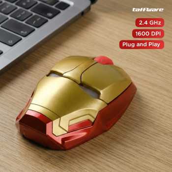 Taffware Mouse Wireless Iron Man 2.4GHz 1600DPI Silent Click LED - M8