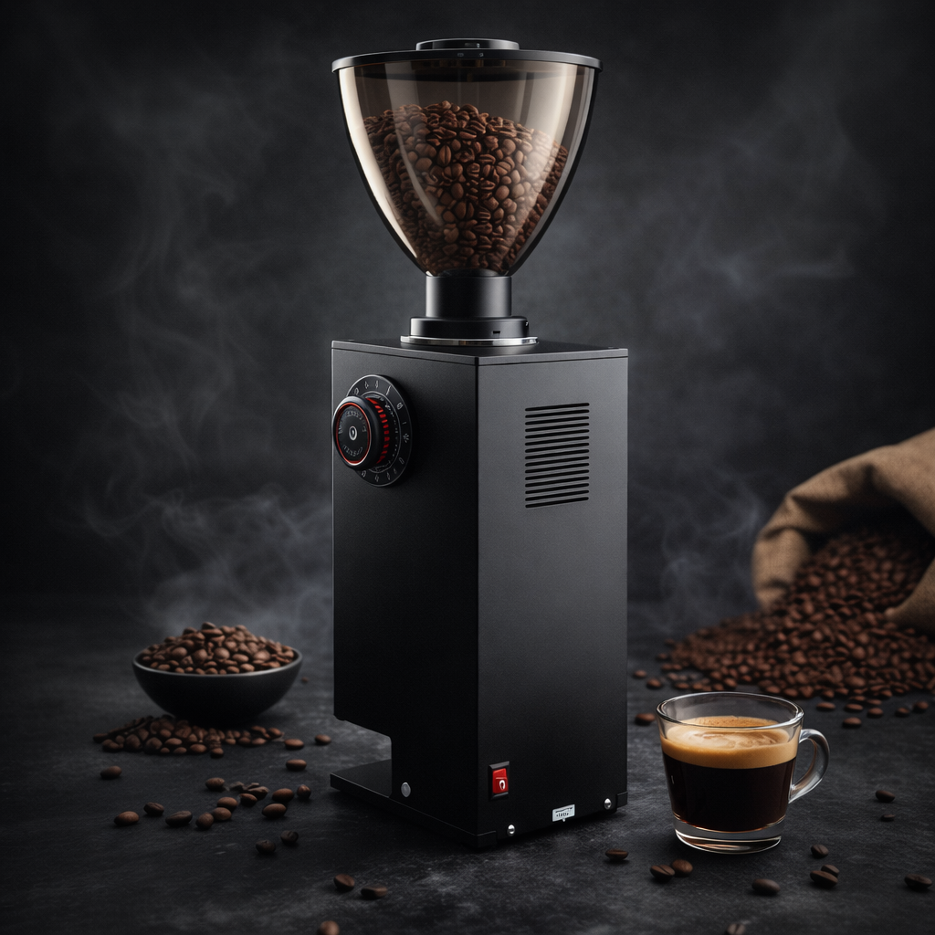 Trieste Penggiling Biji Kopi Coffee Grinder Auto Tamper 350W 450gr - K-64Y Gambar produk Trieste Penggiling Biji Kopi Coffee Grinder Auto Tamper 350W 450gr - K-64Y