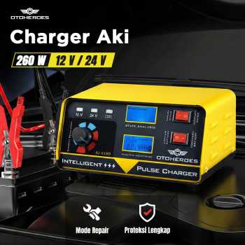 Gambar produk OTOHEROES Charger Aki Mobil Intelligent Battery Charger 12V/24V - AJ-618D