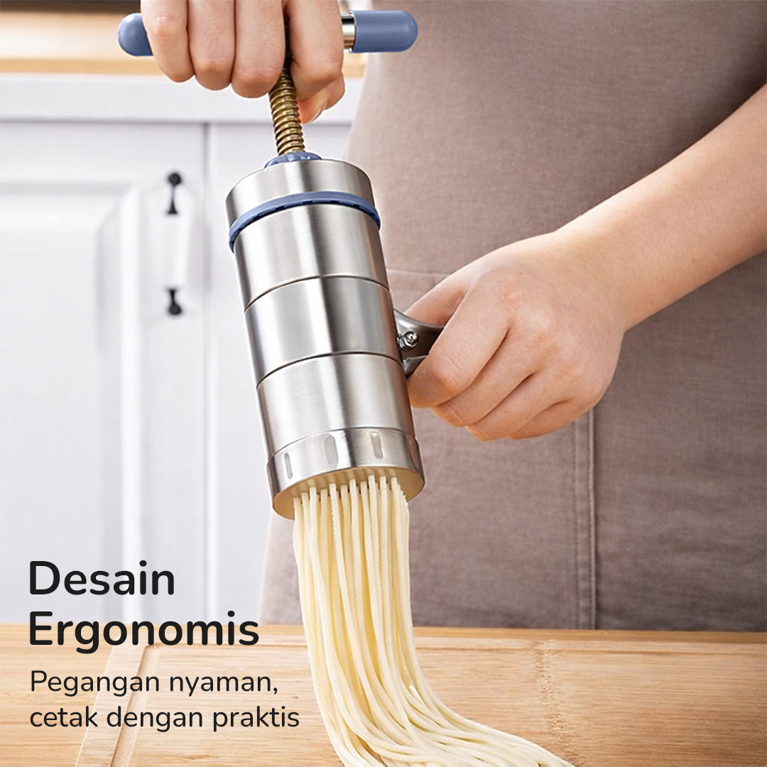 HOOMIN Cetakan Mie Spaghetti Noodle Press Pasta Manual With 5 Pressing - HO5 Gambar produk HOOMIN Cetakan Mie Spaghetti Noodle Press Pasta Manual With 5 Pressing - HO5