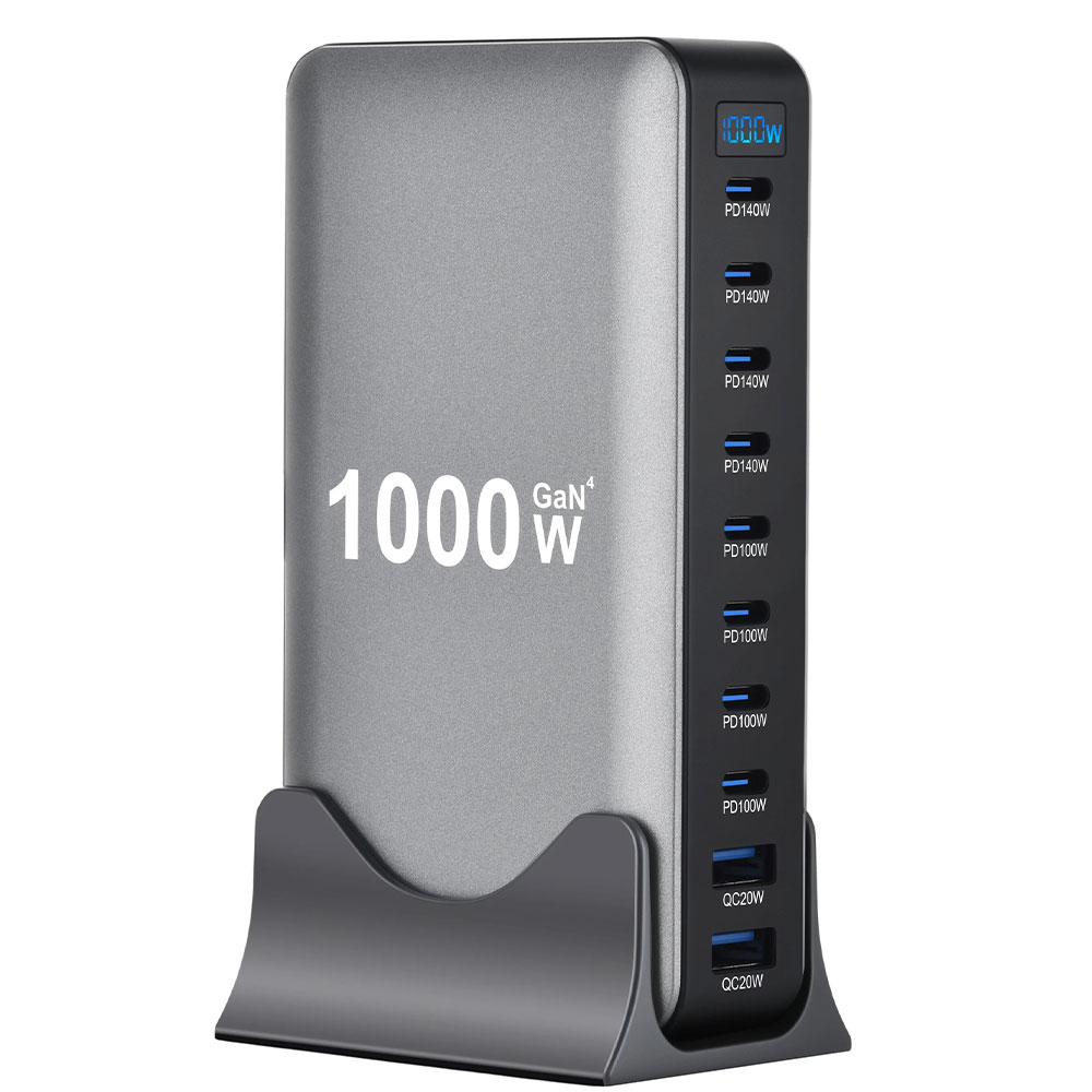 Gambar produk STONEGO Charger Station Fast Charging 10 Port USB Type C GaN3 1000W - YMX-1000W