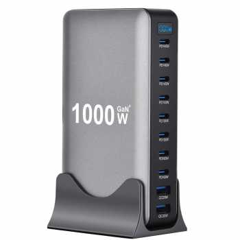 Gambar produk STONEGO Charger Station Fast Charging 10 Port USB Type C GaN3 1000W - YMX-1000W