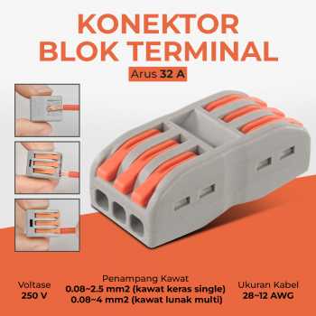 Guillermo Terminal Block Konektor Sambungan Kabel Listrik 1 PCS - GTB6