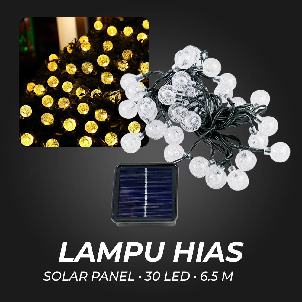 TaffLED Lampu Hias Dekorasi String Solar Panel 30 LED 8 Mode 6.5M - 896 Gambar produk TaffLED Lampu Hias Dekorasi String Solar Panel 30 LED 8 Mode 6.5M - 896