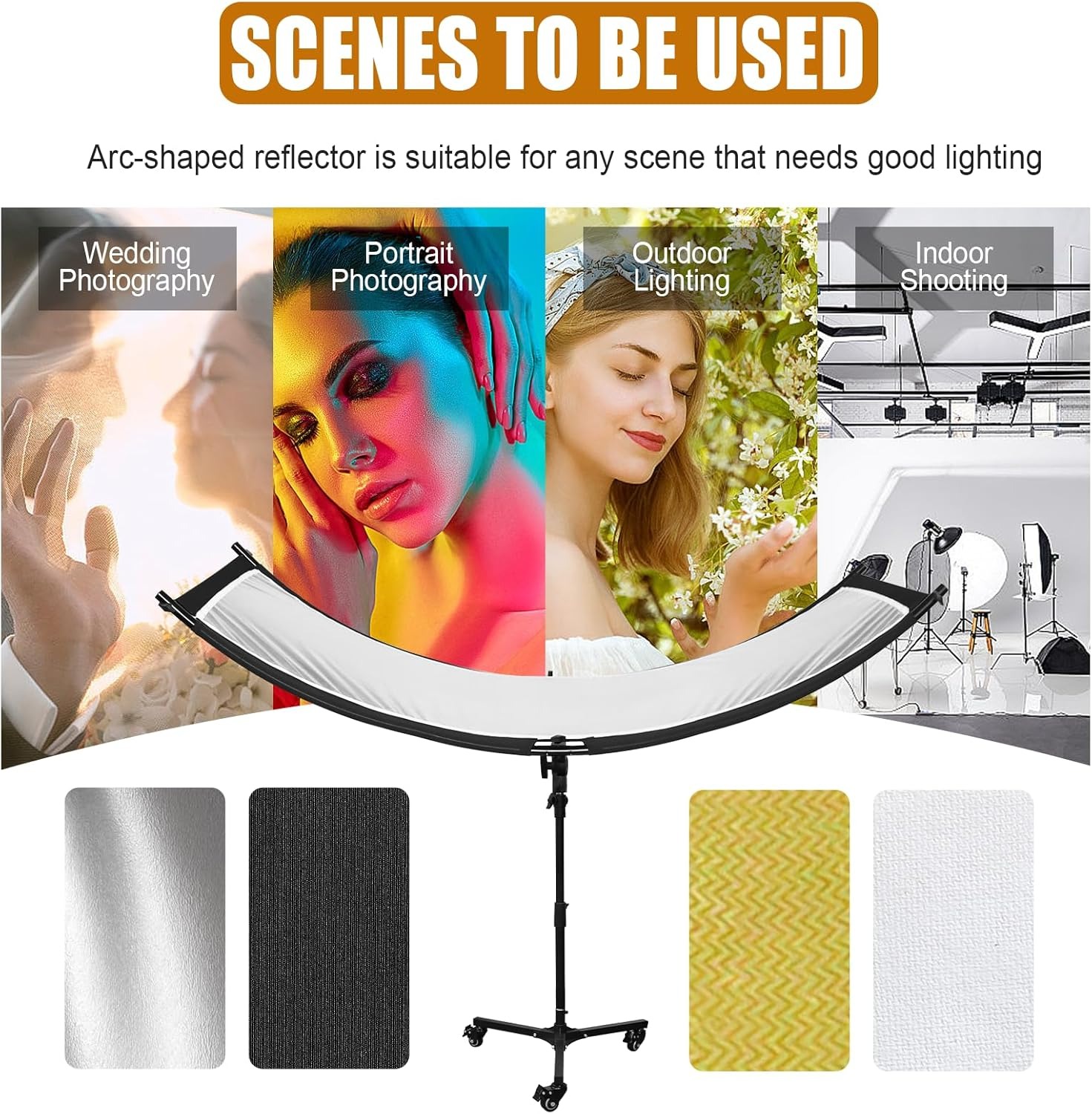 LIFER Reflektor Cahaya U-Shape Fotografi Studio 4in1 Stand 180x60cm - BDL-20 Gambar produk LIFER Reflektor Cahaya U-Shape Fotografi Studio 4in1 Stand 180x60cm - BDL-20