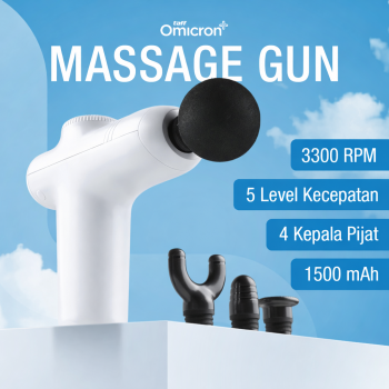 TaffOmicron Alat Pijat Elektrik Pundak Punggung Massage Gun 4 Head - JM05S