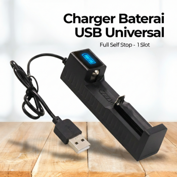 Gambar produk Taffware Charger Baterai 1 Slot AA AAA 18650 LED USB - TG-188