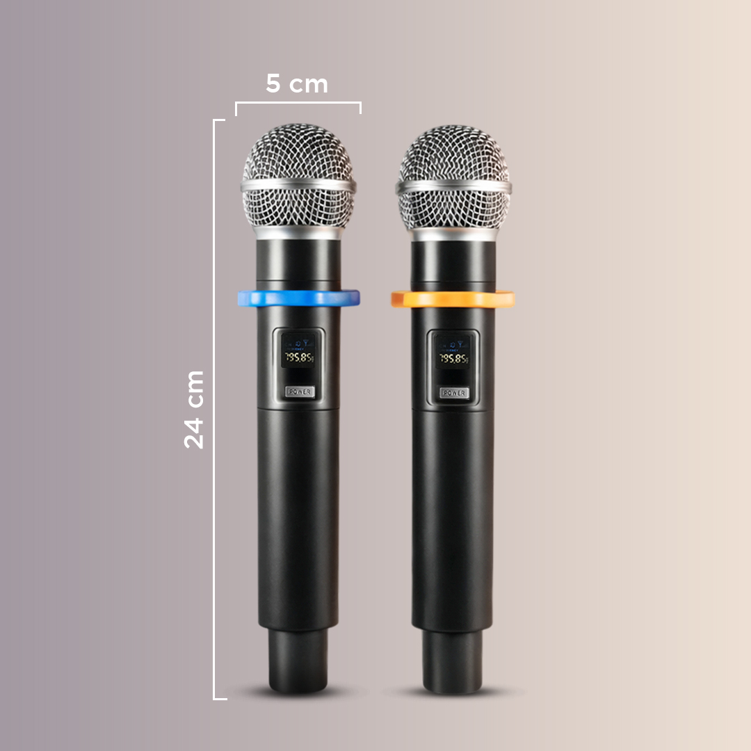 Fradical Microphone Karaoke Handheld Wireless Rechargeable 2.4GHz 2PCS - FDR24 Gambar produk Fradical Microphone Karaoke Handheld Wireless Rechargeable 2.4GHz 2PCS - FDR24