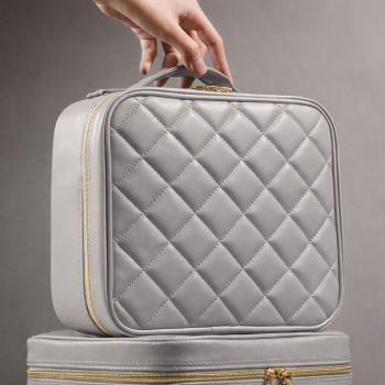 SNU Tas Organizer Make Up Kosmetik with Mirror and Light 26x23x12cm - F350