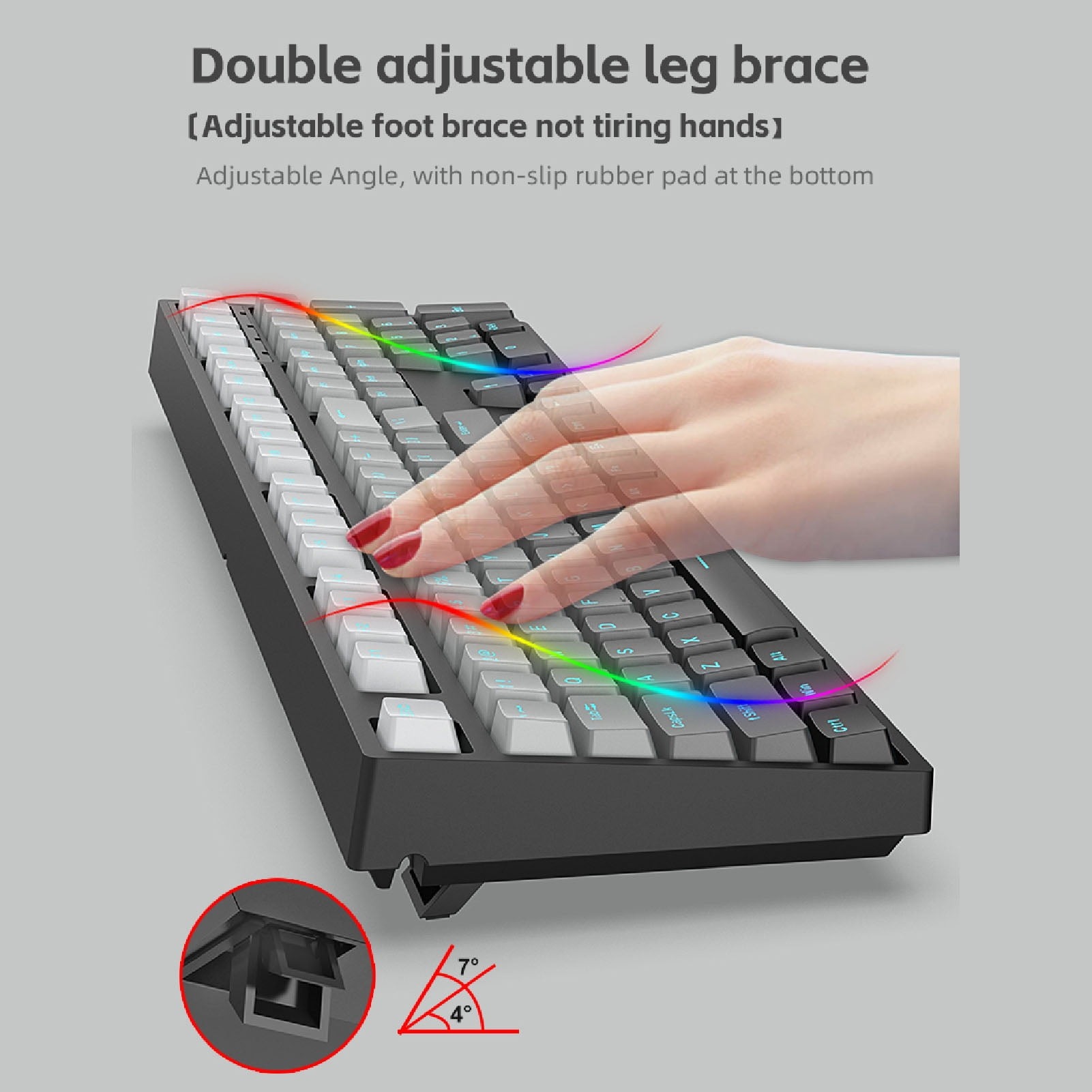 YOSOO Keyboard Gaming Mechanical Feel 108 Key Green Switch 3in1 Mode - H108 Gambar produk YOSOO Keyboard Gaming Mechanical Feel 108 Key Green Switch 3in1 Mode - H108