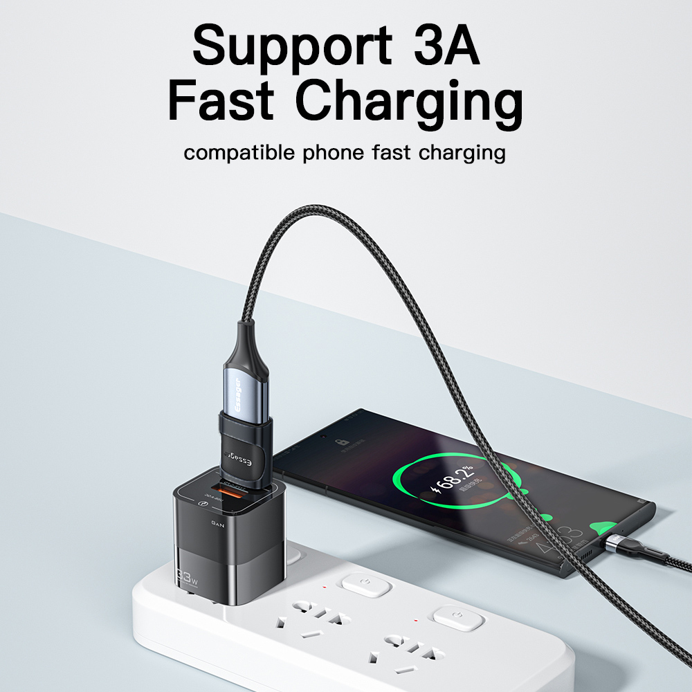 Gambar produk ESSAGER OTG USB Type C to Type A 3.0 Adapter Fast Charging 3A - EZJCA-XL01