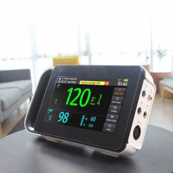 TaffOmicron Monitor Pasien ICU ECG SpO2 NIBP RESP Temp 7 Inch 3 Alarm - M7