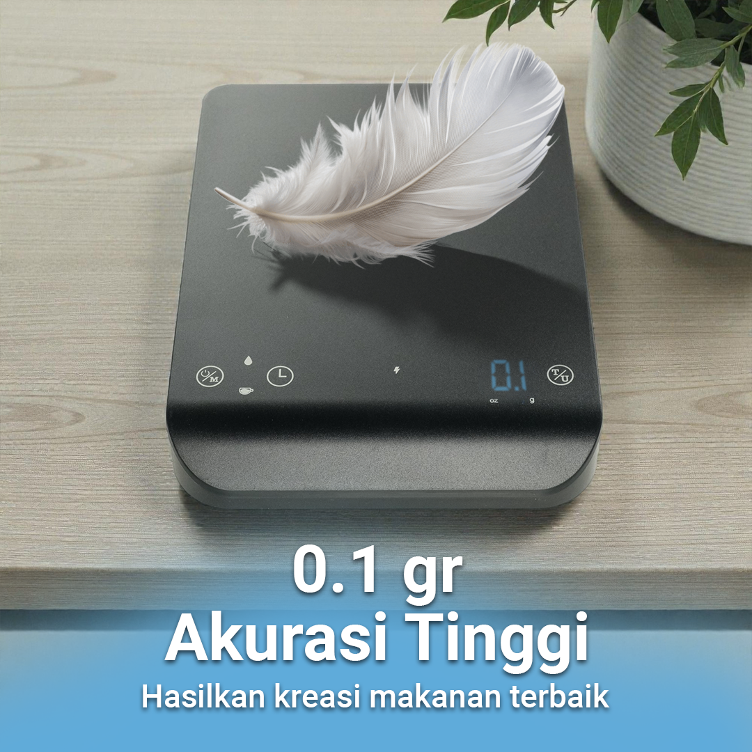 XMARK Timbangan Kopi Digital Coffee Scale Rechargeable 3kg 0.1g - CX-3 Gambar produk XMARK Timbangan Kopi Digital Coffee Scale Rechargeable 3kg 0.1g - CX-3