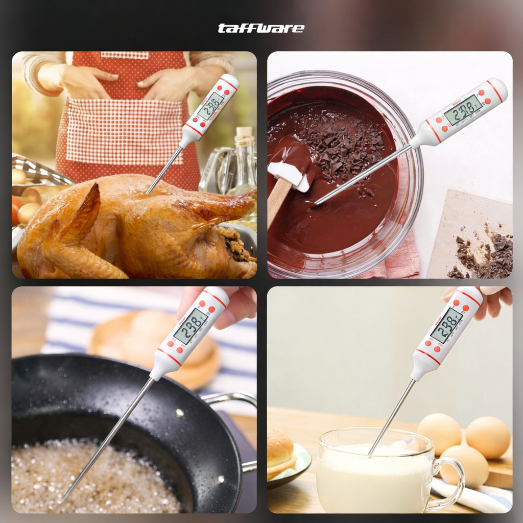 Taffware Termometer Pengukur Suhu Makanan Digital Daging Kopi Susu - TP101 Gambar produk Taffware Termometer Pengukur Suhu Makanan Digital Daging Kopi Susu - TP101