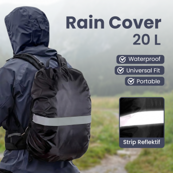Gambar produk NEWBOLER Rain Cover Bag Waterproof Reflektor Jas Hujan Tas Ransel 20L - NB100