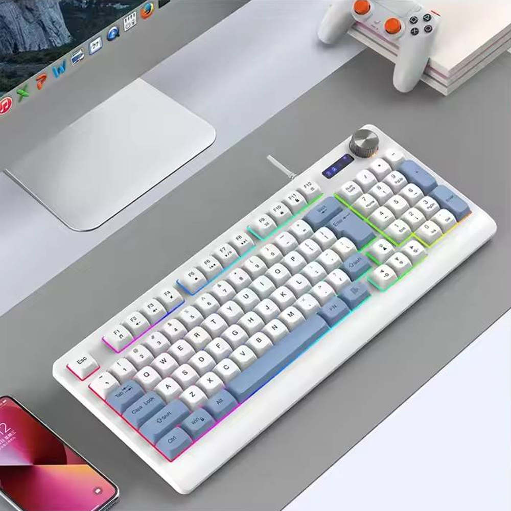 Y-FRUITFUL Keyboard Gaming RGB Mechanical Feel 93 Key USB Wired - G125 Gambar produk Y-FRUITFUL Keyboard Gaming RGB Mechanical Feel 93 Key USB Wired - G125