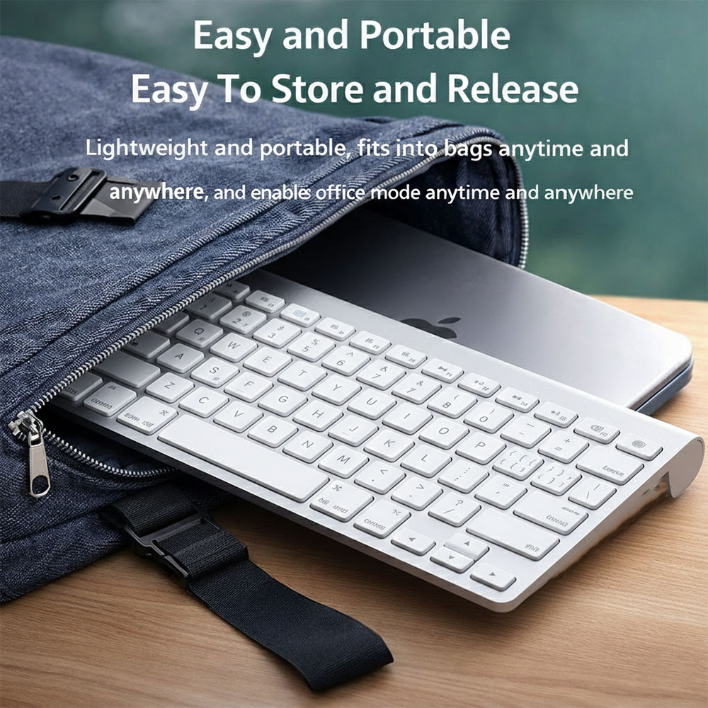 Gambar produk JOMAA Keyboard Dual Wireless Bluetooth 2.4G with Phone Stand Type C - MLD-580