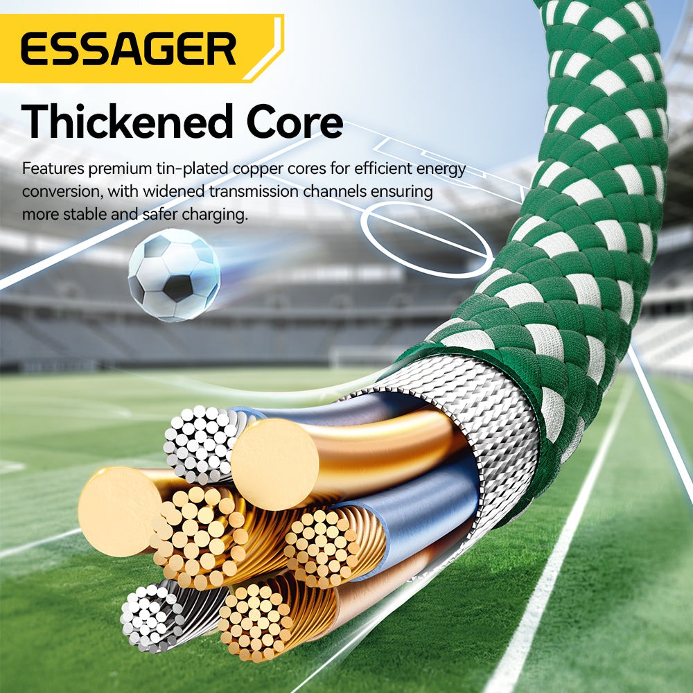 Gambar produk ESSAGER Kabel Data USB Type A to Type C Multifungsi Fast Charging 7A 2M - EXCT-ZQ