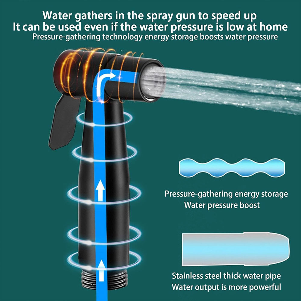 PALOMA Jet Shower Spray Gun Toilet Copper Adjustable Stainless Steel - T110 Gambar produk PALOMA Jet Shower Spray Gun Toilet Copper Adjustable Stainless Steel - T110