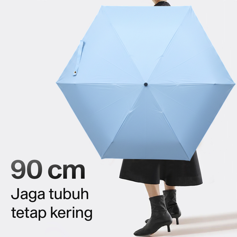 FRRUIWEN Payung Lipat Buka Tutup Manual Full Blackout UV 6 Bone - F-6 Gambar produk FRRUIWEN Payung Lipat Buka Tutup Manual Full Blackout UV 6 Bone - F-6