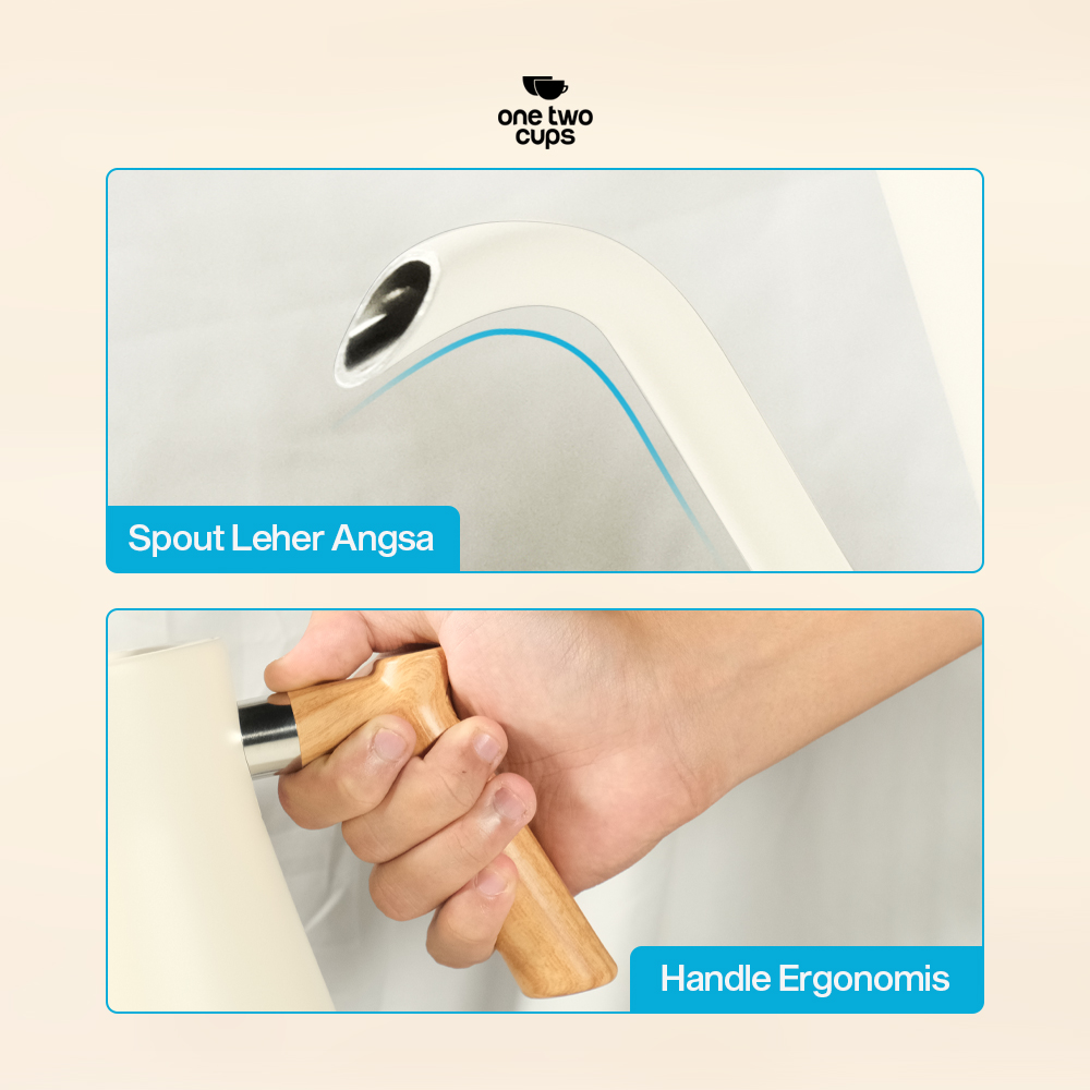 One Two Cups Teko Listrik Kopi Pemanas Air Leher Angsa 1200W 900ml - KT90 Pro Gambar produk One Two Cups Teko Listrik Kopi Pemanas Air Leher Angsa 1200W 900ml - KT90 Pro