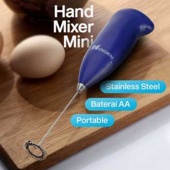 Gambar produk HONGXIN Hand Mixer Mini Pembuih Kopi Susu Milk Frother Battery Power - MS-3089