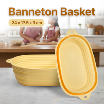 RAINDE Wadah Adonan Roti Oval Banneton Basket Silicone Proofing Dough - RD-24