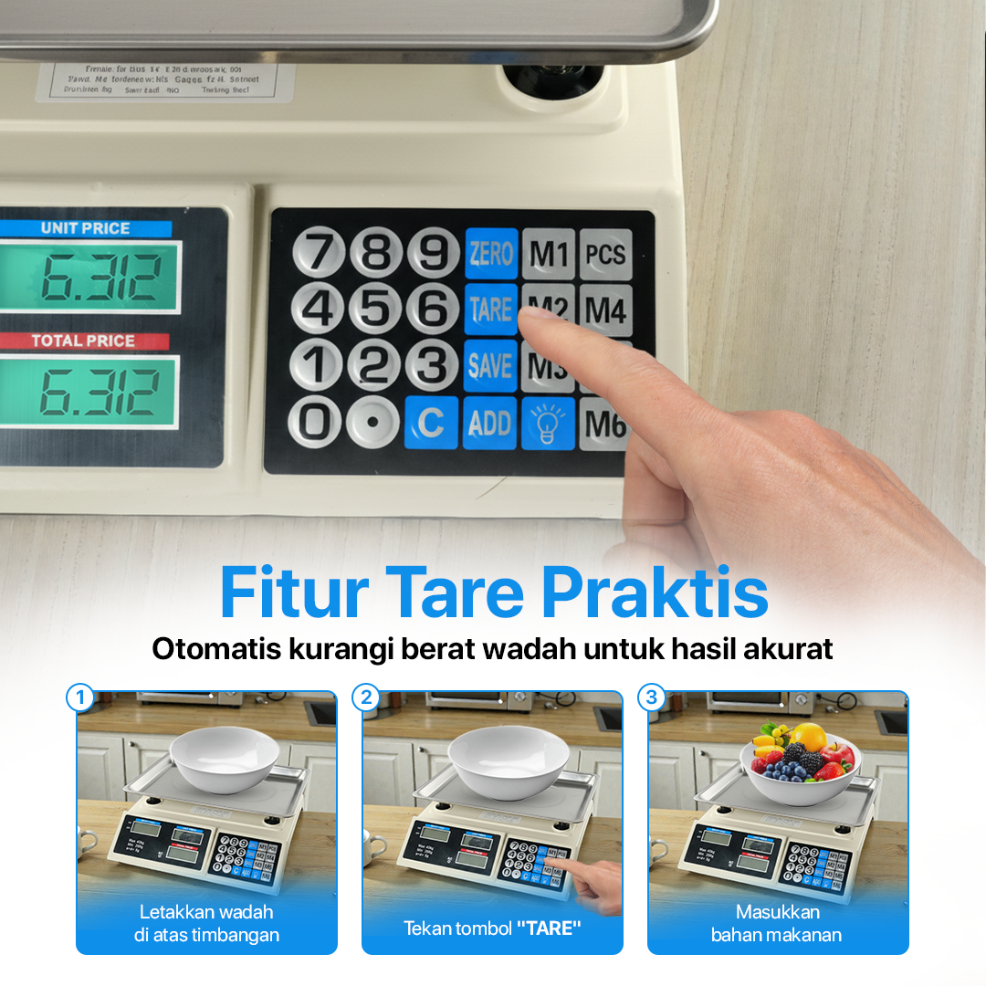 JIAHE Timbangan Buah Harga Digital Scale Pricing Dual LCD Display 40kg - 525 Gambar produk JIAHE Timbangan Buah Harga Digital Scale Pricing Dual LCD Display 40kg - 525