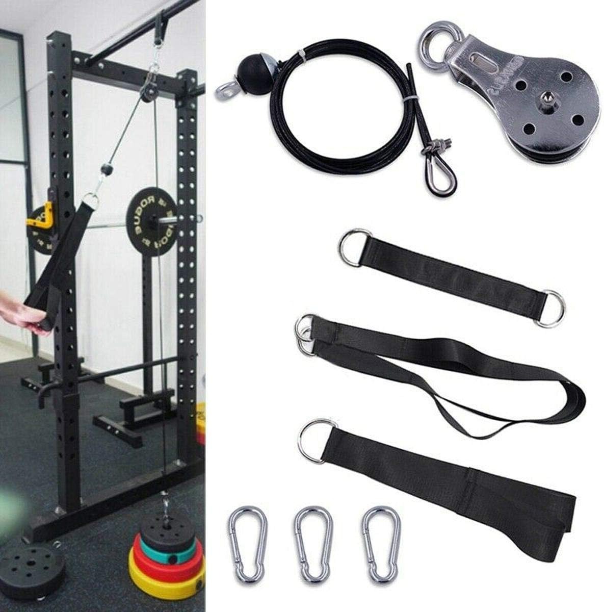 JBryant Katrol Fitness Gym DIY Pulley Cable Machine Arm Bicep 100kg - J3140 Gambar produk JBryant Katrol Fitness Gym DIY Pulley Cable Machine Arm Bicep 100kg - J3140