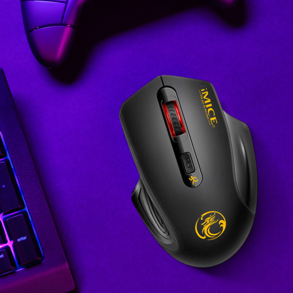 iMICE Mouse Gaming Wireless Optical 2.4GHz Ergonomic 2000DPI Silent Version - G-1800 Gambar produk iMICE Mouse Gaming Wireless Optical 2.4GHz Ergonomic 2000DPI Silent Version - G-1800