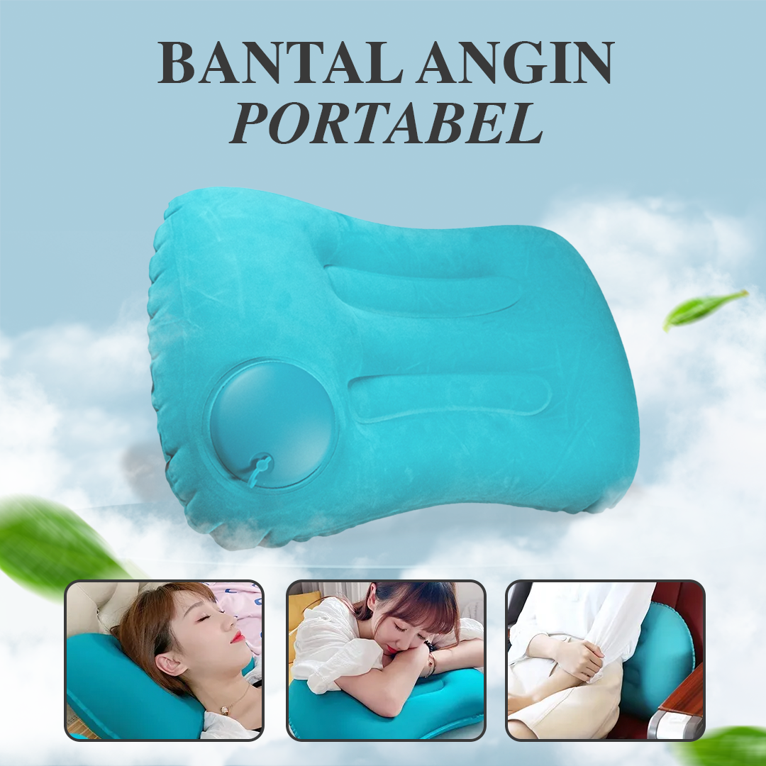 NKE Bantal Angin Portable Travel Inflatable Aeros Pillow - F8057 Gambar produk NKE Bantal Angin Portable Travel Inflatable Aeros Pillow - F8057