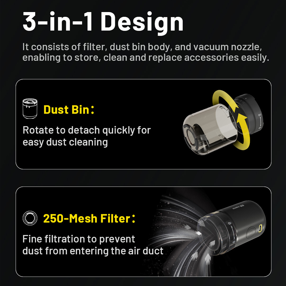 NITECORE Extension Vacuum Kit Nozzle Dust Bin 3in1 for BB Nano Blower - NIA007 Gambar produk NITECORE Extension Vacuum Kit Nozzle Dust Bin 3in1 for BB Nano Blower - NIA007
