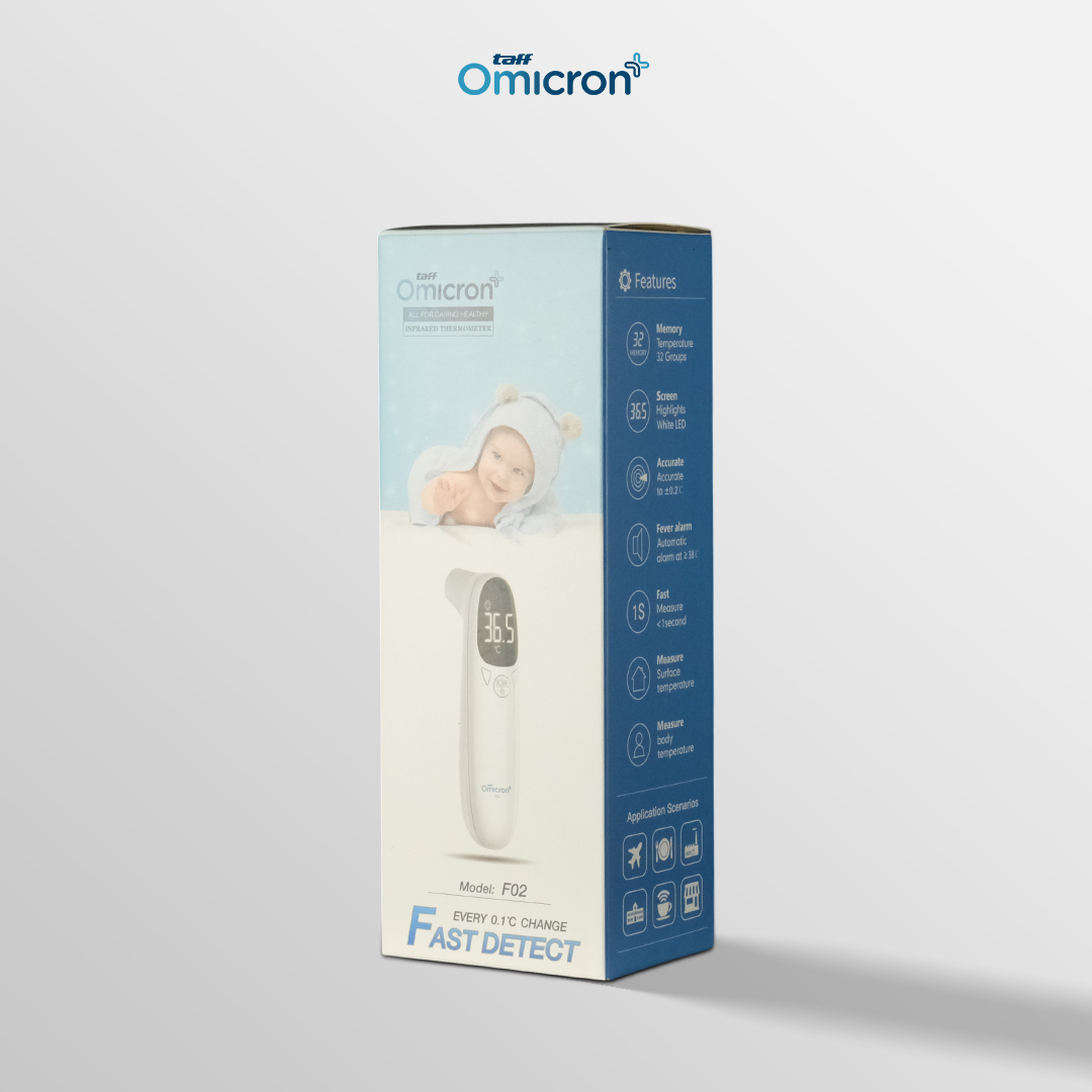 TaffOmicron Termometer Suhu Badan Digital Thermogun Infrared Memory - F02 Gambar produk TaffOmicron Termometer Suhu Badan Digital Thermogun Infrared Memory - F02