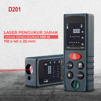 Gambar produk Pengukur Jarak Laser Portable Distance Meter 620-690nm 100M - D201