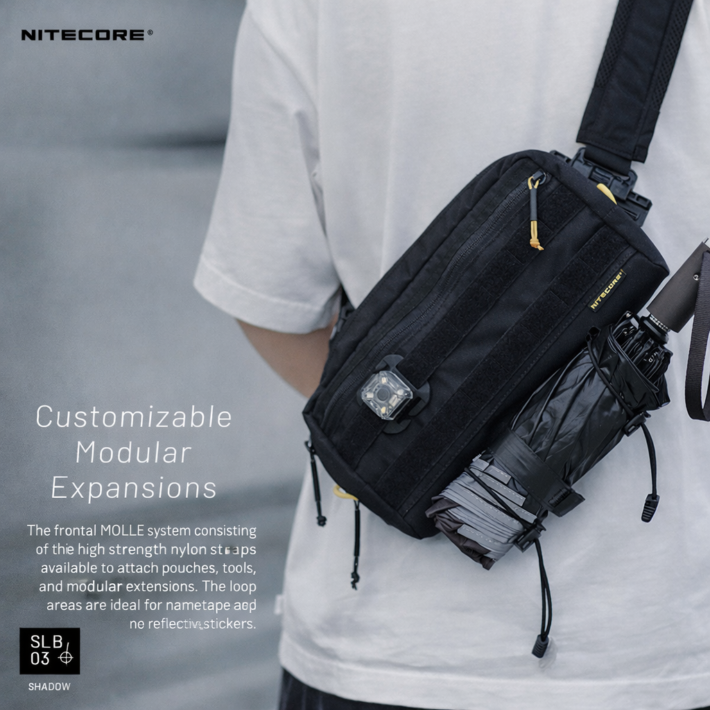 Nitecore Tas Sling Bag Outdoor Waist Tactical 500D Nylon MOLLE 1.6L - SLB03 Gambar produk Nitecore Tas Sling Bag Outdoor Waist Tactical 500D Nylon MOLLE 1.6L - SLB03