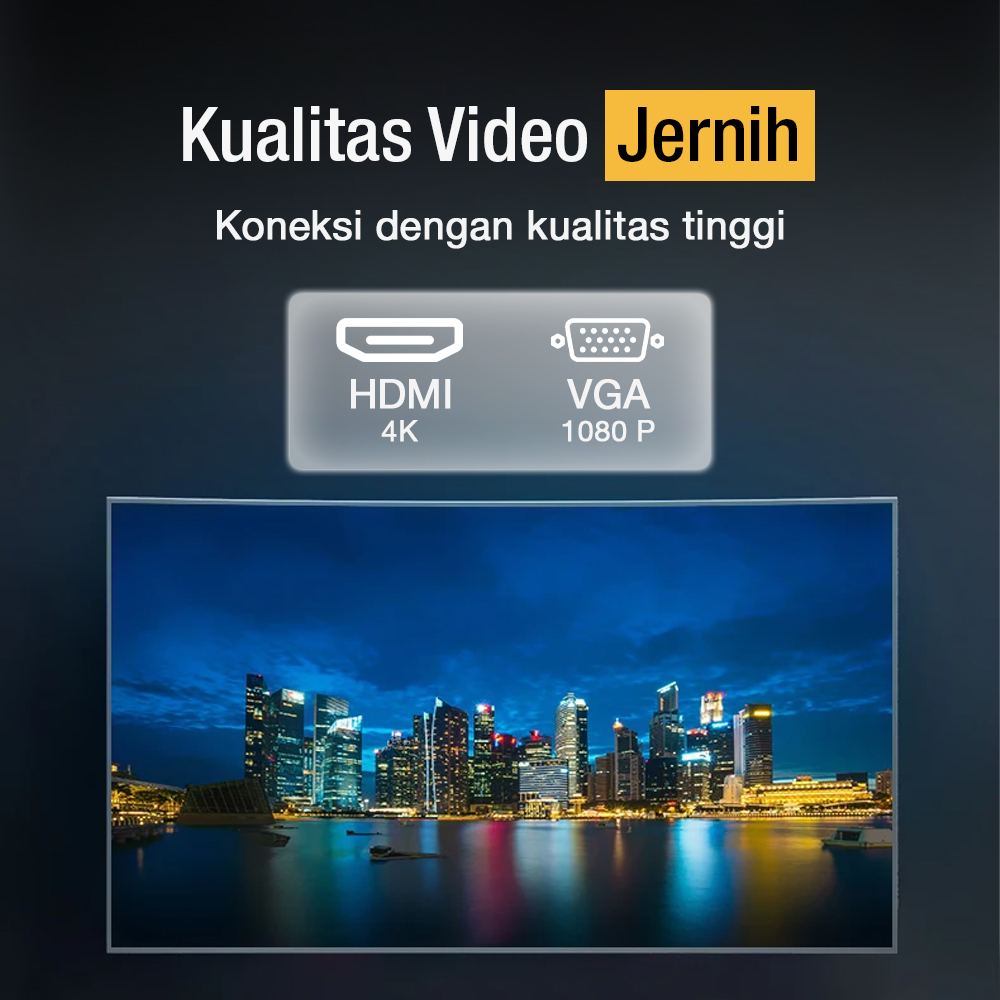 Gambar produk Docktion Hub USB Type C Adaptor HDMI 4K AUX Card Reader 11in1 - BYL-2003