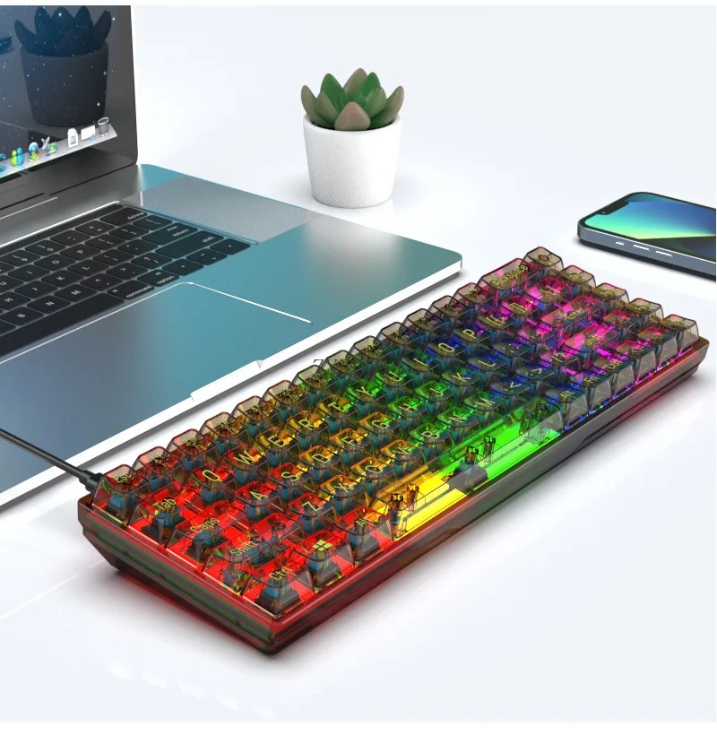 ZYOLANG Keyboard Gaming Wired Mechanical Blue Switches 68 Keys - K60 Gambar produk ZYOLANG Keyboard Gaming Wired Mechanical Blue Switches 68 Keys - K60