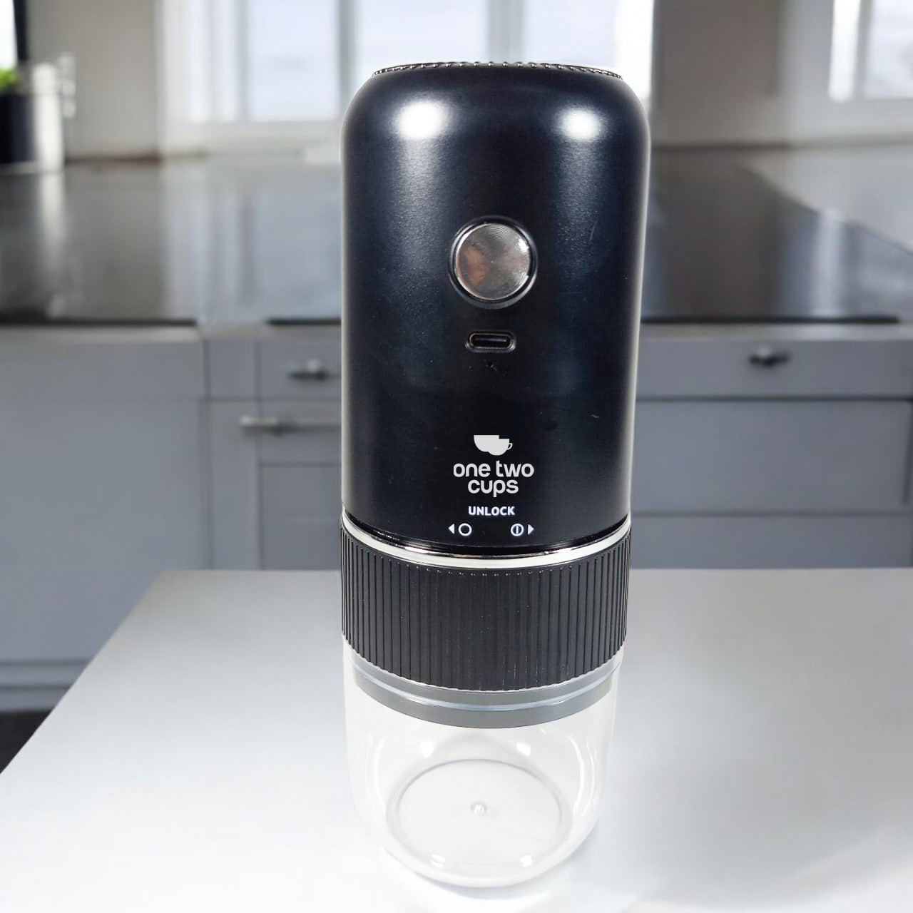 One Two Cups Penggiling Kopi Elektrik Coffee Grinder Adjust 1000mAh - MDJ-13 Gambar produk One Two Cups Penggiling Kopi Elektrik Coffee Grinder Adjust 1000mAh - MDJ-13