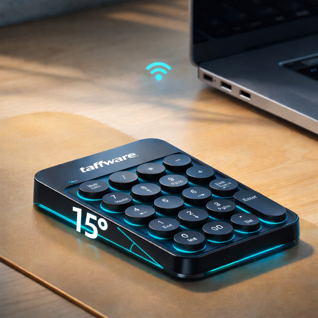 Taffware Keypad Numeric 19 Numpad Slim Mini Portable Wireless - Q9 Gambar produk Taffware Keypad Numeric 19 Numpad Slim Mini Portable Wireless - Q9