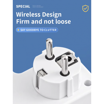 Gambar produk Taffware Stop Kontak LED Light USB Type C EU Plug 10A 220V 2500W - LH-8625U