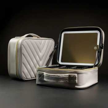 SNU Tas Organizer Make Up Kosmetik with Mirror and Light 26x23x12cm - F350