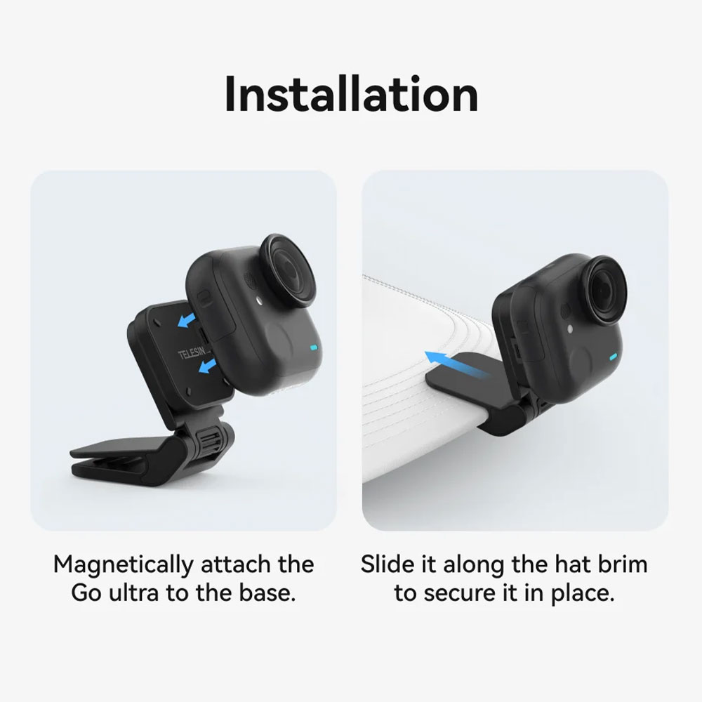 TELESIN Pivot Clip Magnetic Rotatable Mount Go Ultra Adjustable - S3-HMH-05-TIS Gambar produk TELESIN Pivot Clip Magnetic Rotatable Mount Go Ultra Adjustable - S3-HMH-05-TIS
