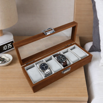 LuWei Kotak Penyimpanan Jam Tangan Storage Organizer Watch Box 6 Grid - SKW147