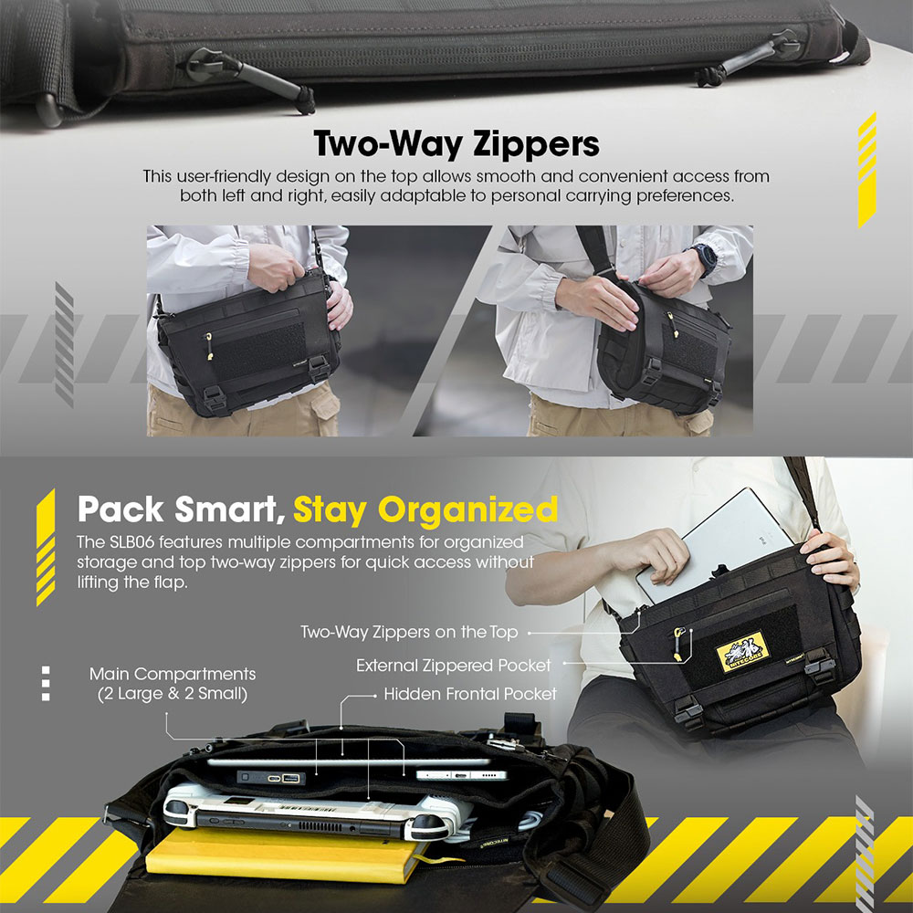 NITECORE Tas Sling Bag Tactical Modular Lightweight 500D Nylon 7L - SLB06 Gambar produk NITECORE Tas Sling Bag Tactical Modular Lightweight 500D Nylon 7L - SLB06
