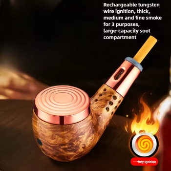 Gambar produk HASBY Pipa Asbak Rokok Portable Filter Anti Debu 3in1 Korek Elektrik - 808